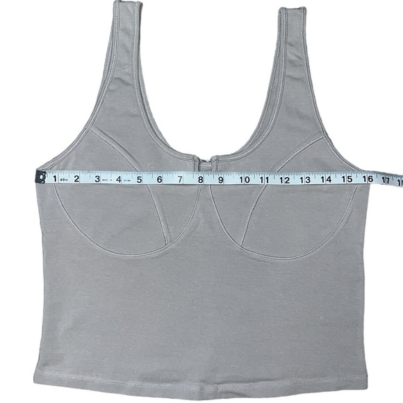 {NWOT Abercrombie & Fitch Seamless Corset Tank in Brown Taupe Size Large} - Picture 6 of 7